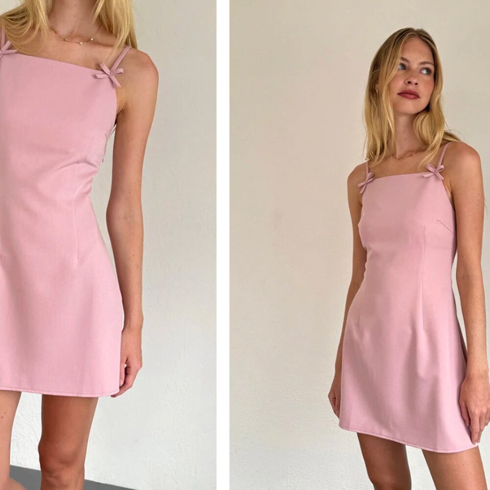 Aketi Mini Dress in Dusky Pink S - Picture 2 of 6